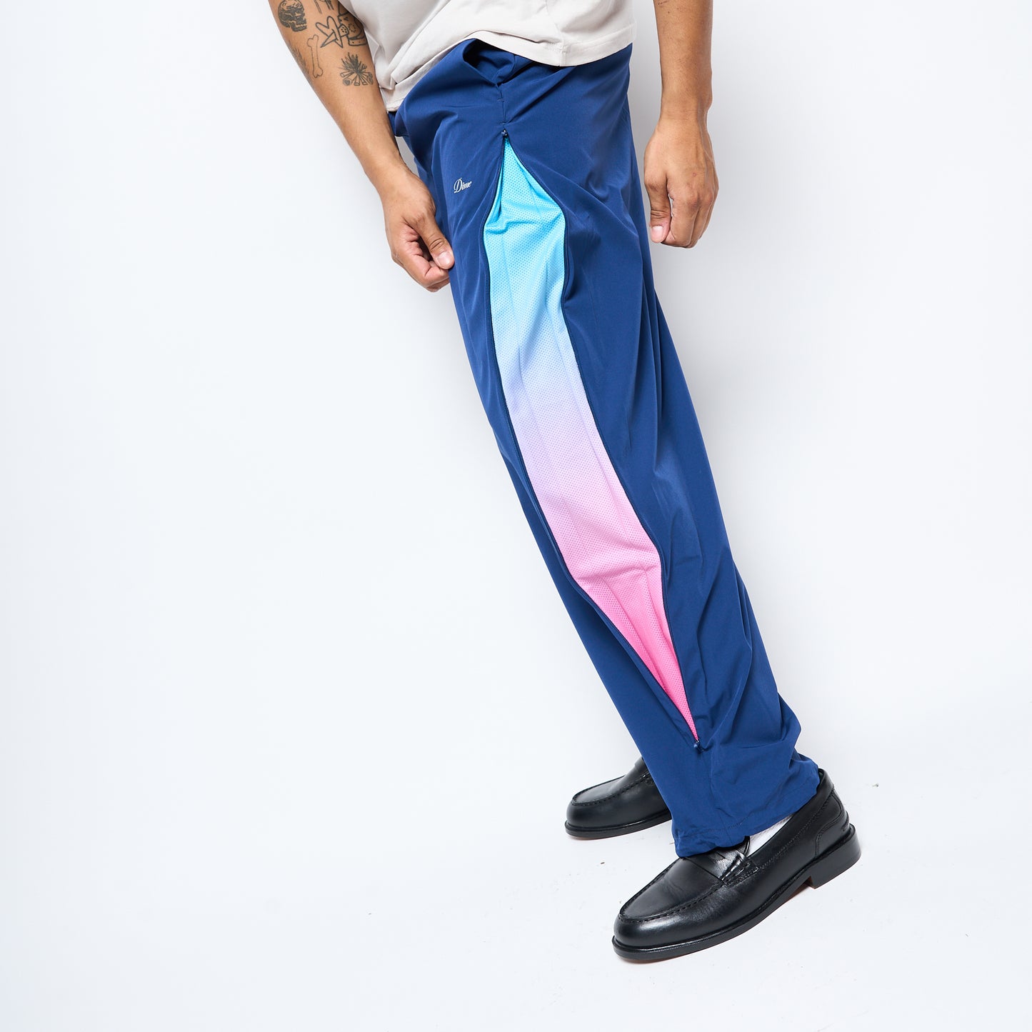 Dime MTL - Athletic Zip Pants (Dark Blue)