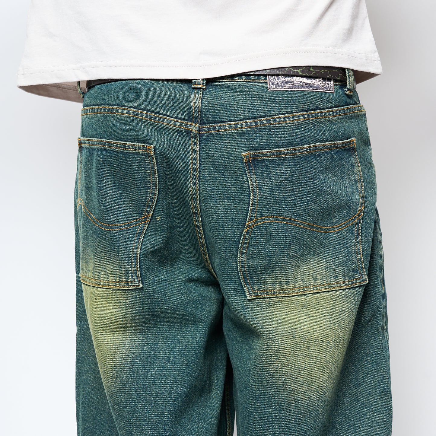 Dime MTL - Baggy Denim Pants (Sandblasted Pine)