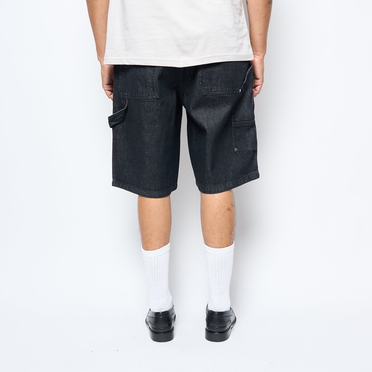Dime MTL - Carpenter Denim Shorts (Black Washed)
