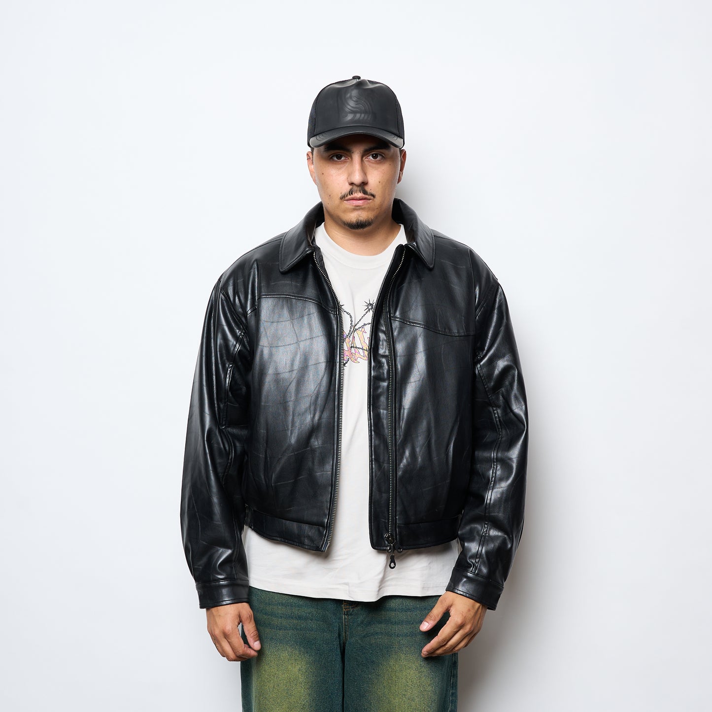 Dime MTL - Debossed Wavy Jacket (Black)
