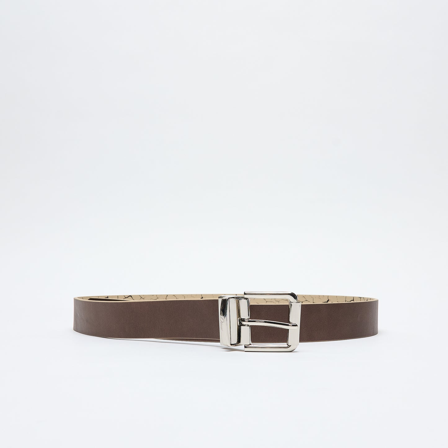 Dime MTL - Reversible Leather Belt (Beige/Brown)