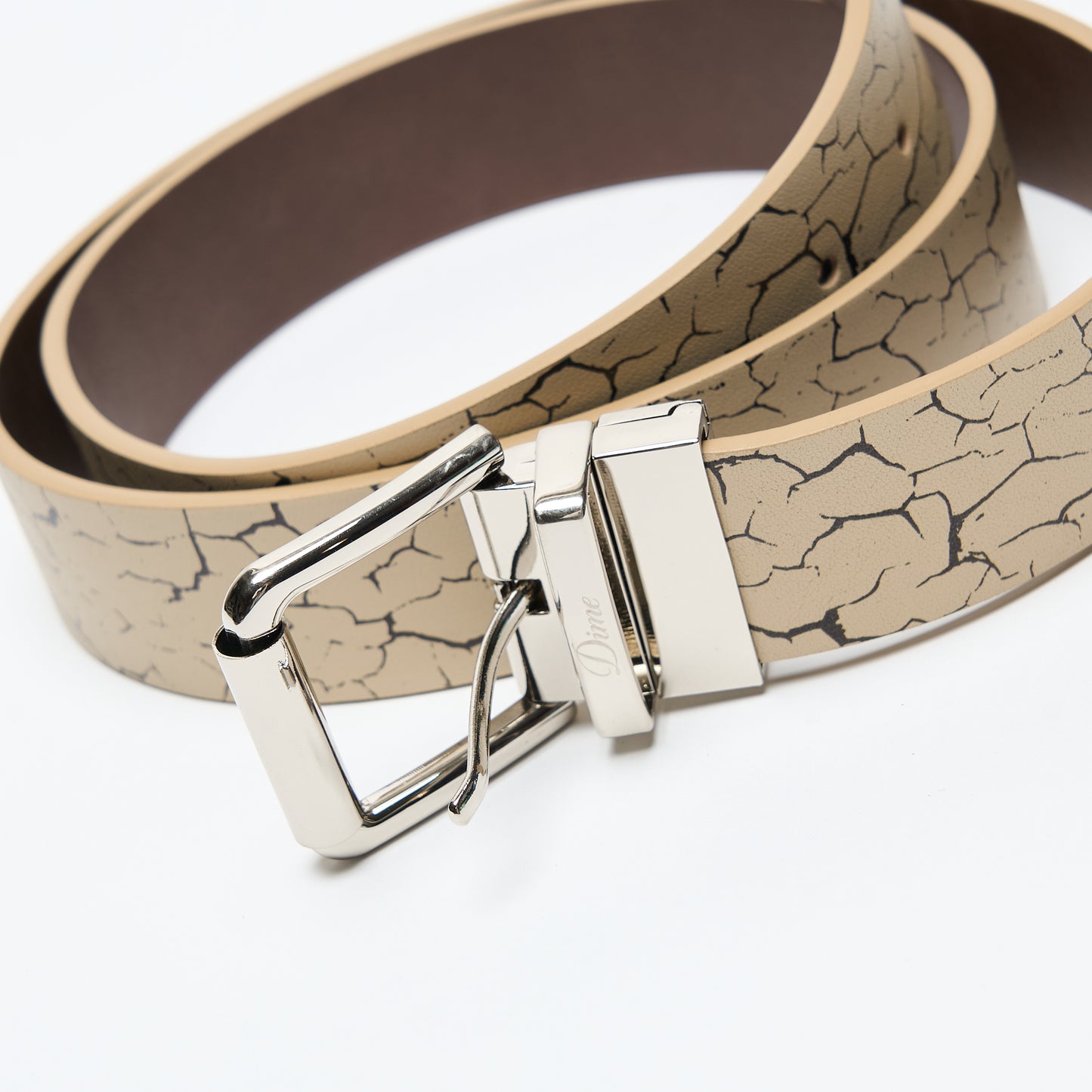 Dime MTL - Reversible Leather Belt (Beige/Brown)