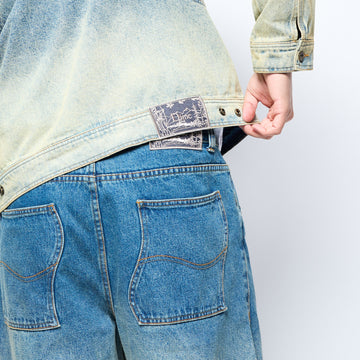 Dime Mtl - Classic Baggy Denim Pants (Dipped Sandblasted Indigo)