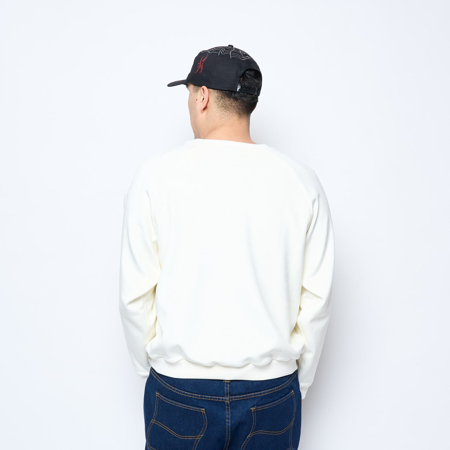 Dime Mtl - Cursive Velvet Crewneck (Ivory)