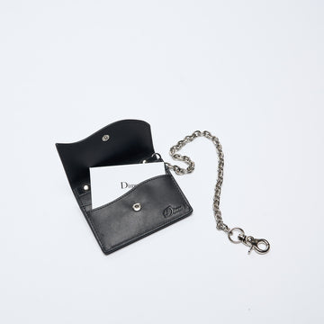 Dime Mtl Chain Leather Wallet (Black)