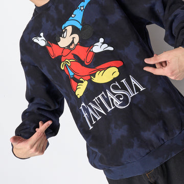 Disney x Butter Goods - Fantasia Crewneck Sweatshirt (Navy Tie Dye)