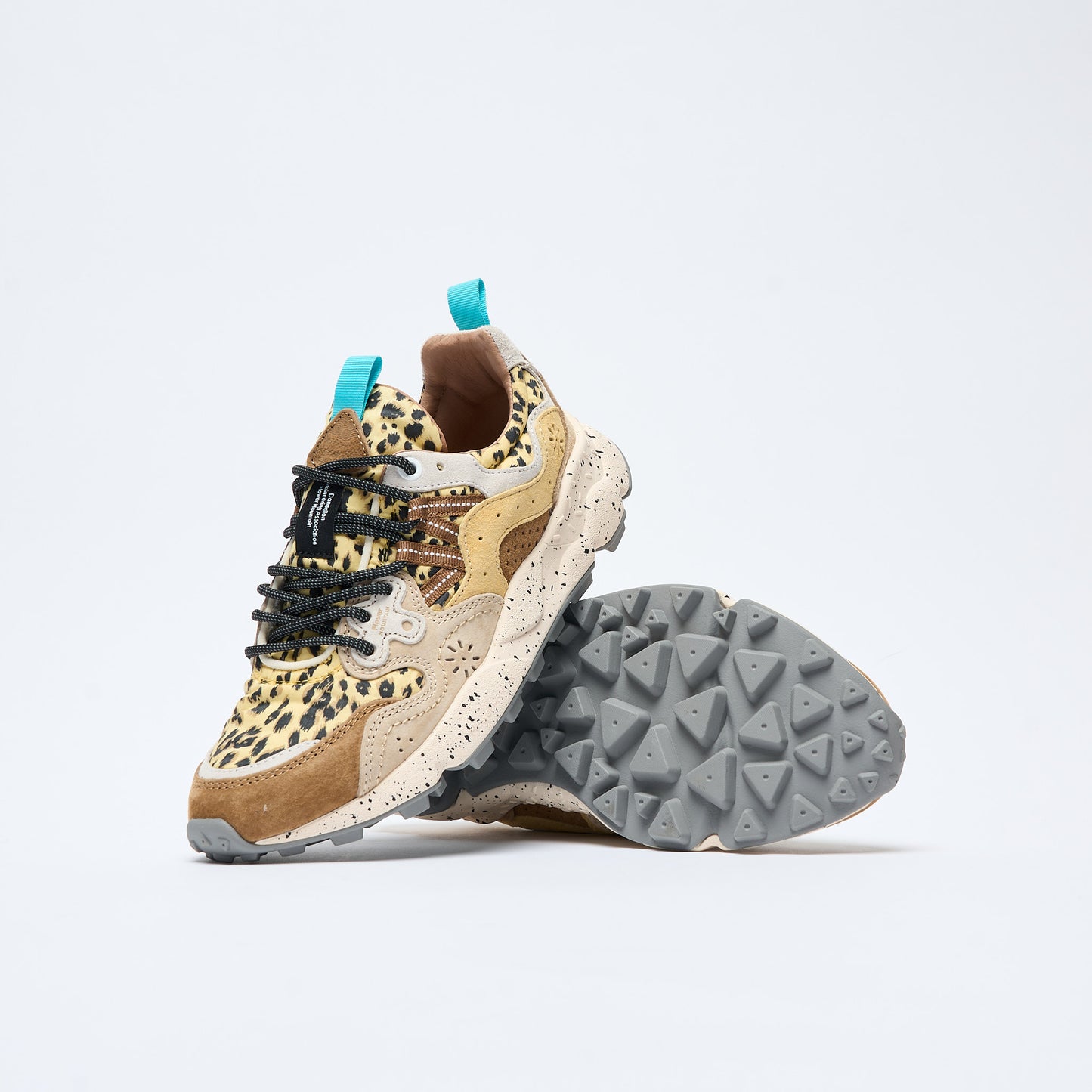 Flower Mountain - Yamano 3 Women Suede/Print Leopard (Brown Taupe)