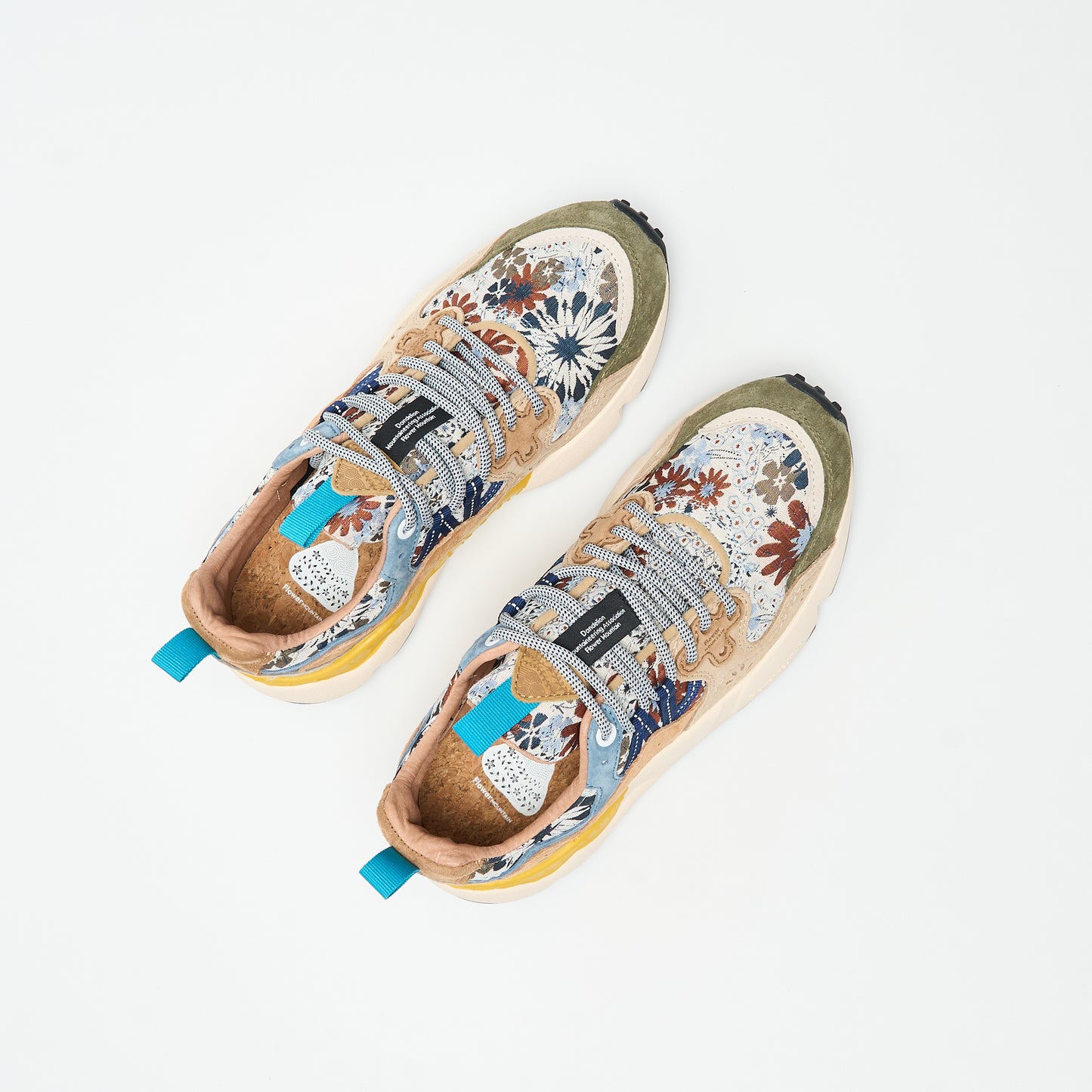 Flower Mountain - Yamano 3 Woman Suede/Jacquard (Flower Print/Cloud Grey)