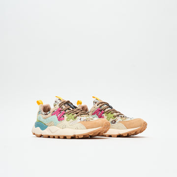Flower Mountain - Yamano 3 Woman Suede/Jacquard (Flower Print/Cream Beige)