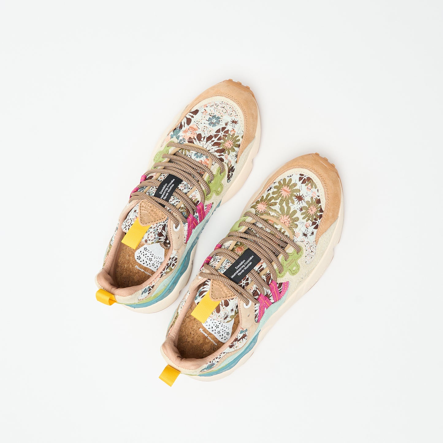 Flower Mountain - Yamano 3 Woman Suede/Jacquard (Flower Print/Cream Beige)