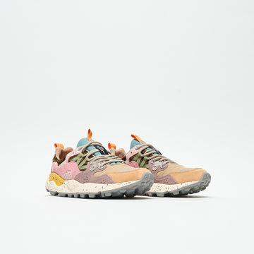 Flower Mountain - Yamano 3 Woman Suede/Knitted Fabrics Leopard (Light Mustard)