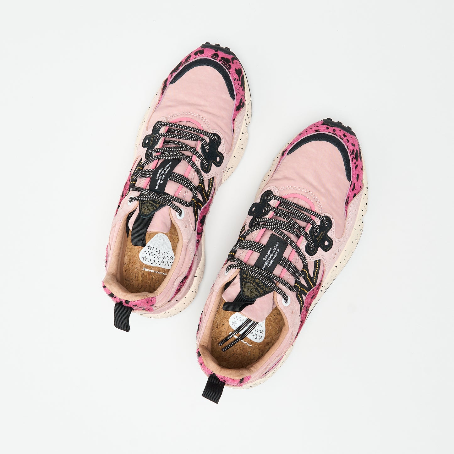 Flower Mountain - Yamano 3 Woman Suede/Pony Hair/Nylon (Coral Rose/Black)