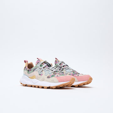 Flower Mountain -Yamano 3 Woman Suede/Print Cotton Flower (Rose/Milk)