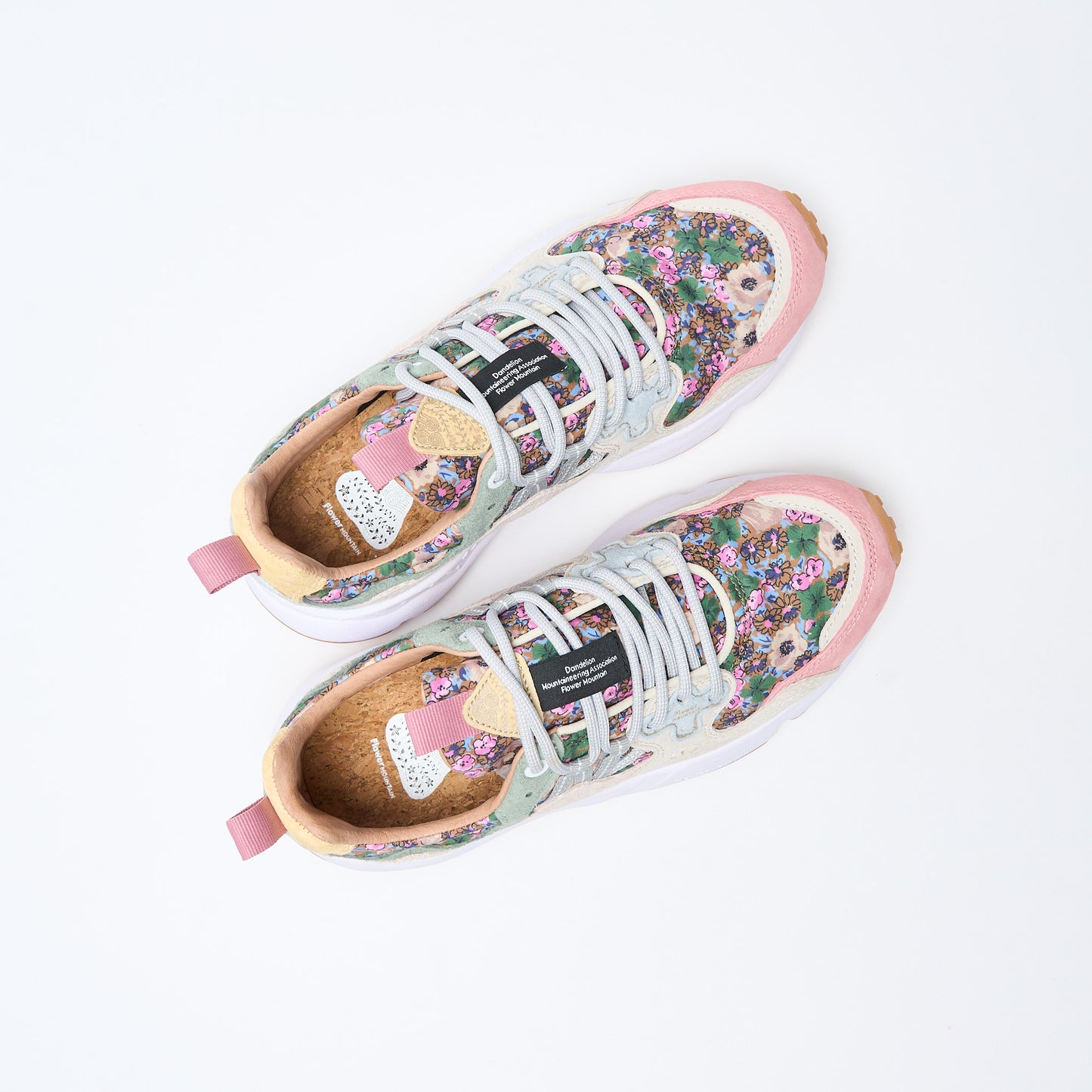 Flower Mountain -Yamano 3 Woman Suede/Print Cotton Flower (Rose/Milk)