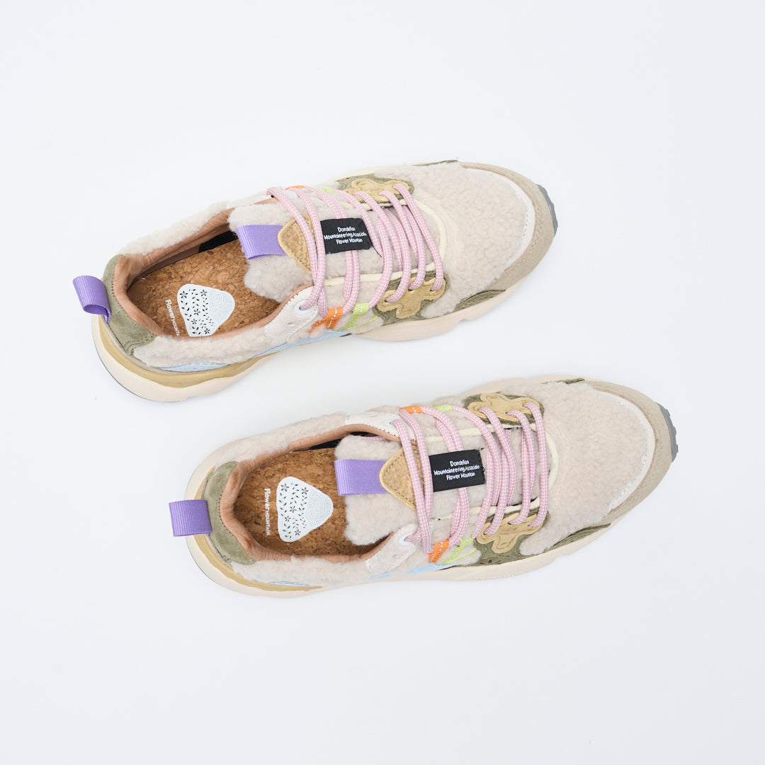 Flower Mountain - Yamano 3 Woman Suede/Teddy (Beige/Militare/Celeste)