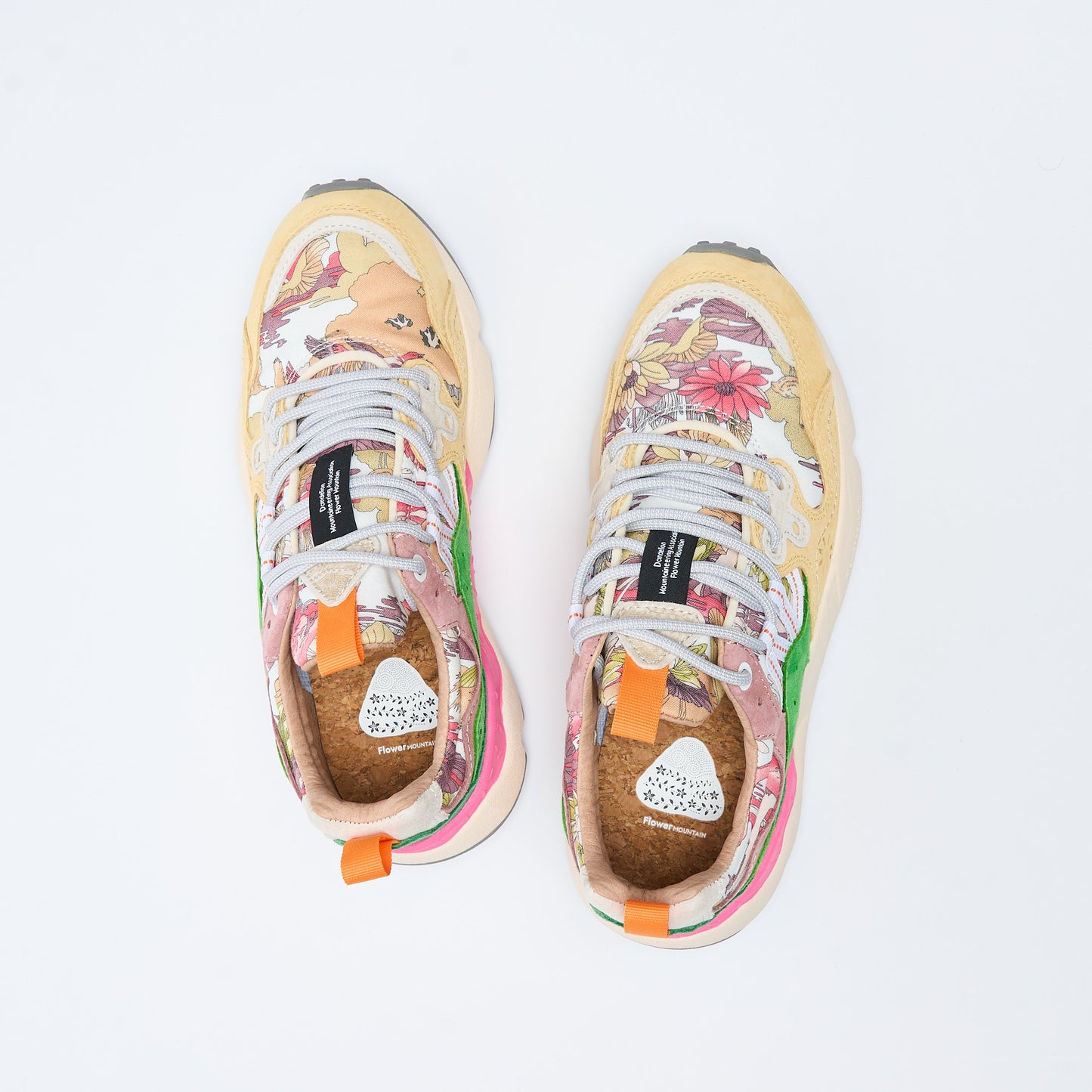 Flower Mountain - Yamano 3 Women Suede/Cotton "Zen Garden" (Salmon/Multi)