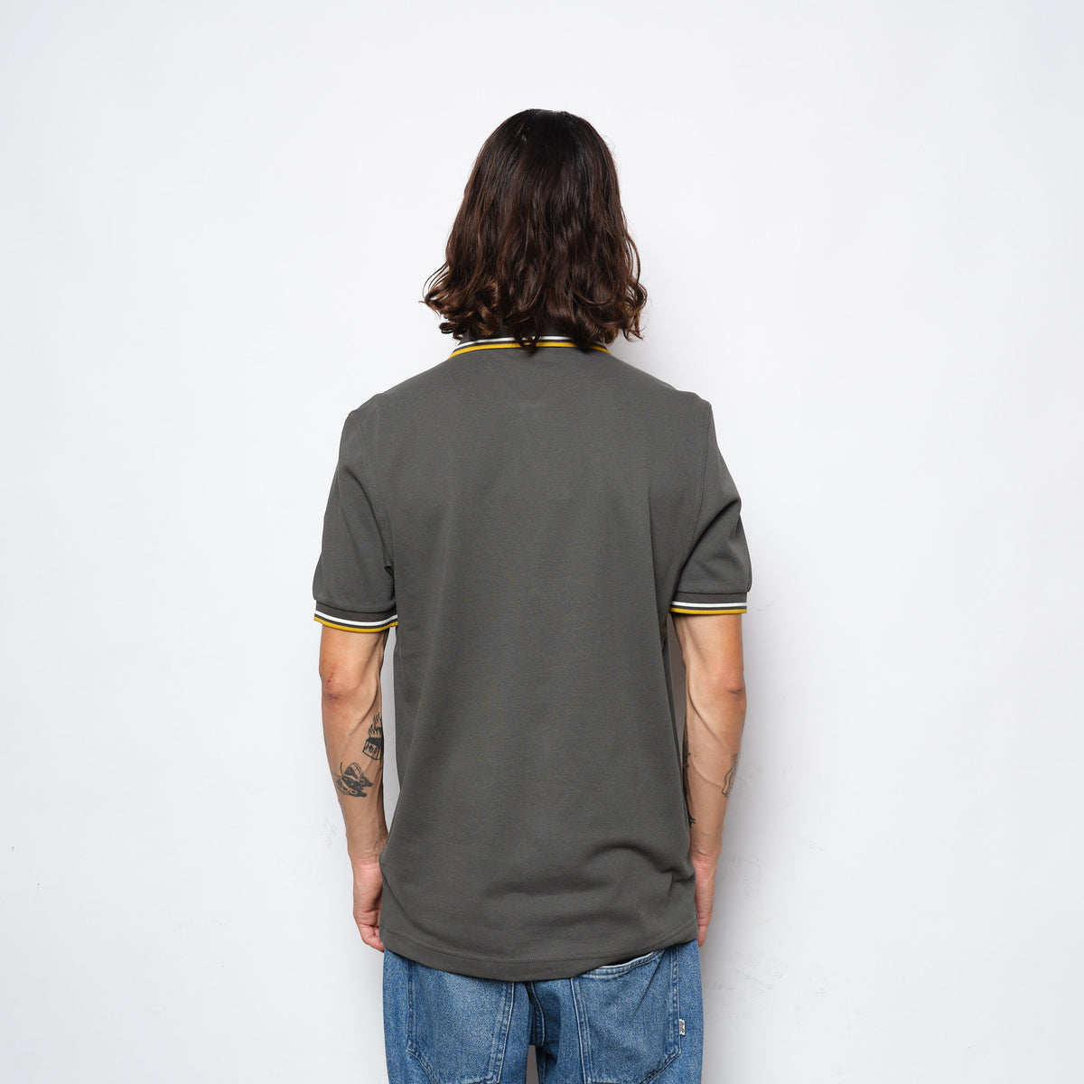 Fred Perry - Twin Tipped Polo Shirt Anchor Grey/Golden