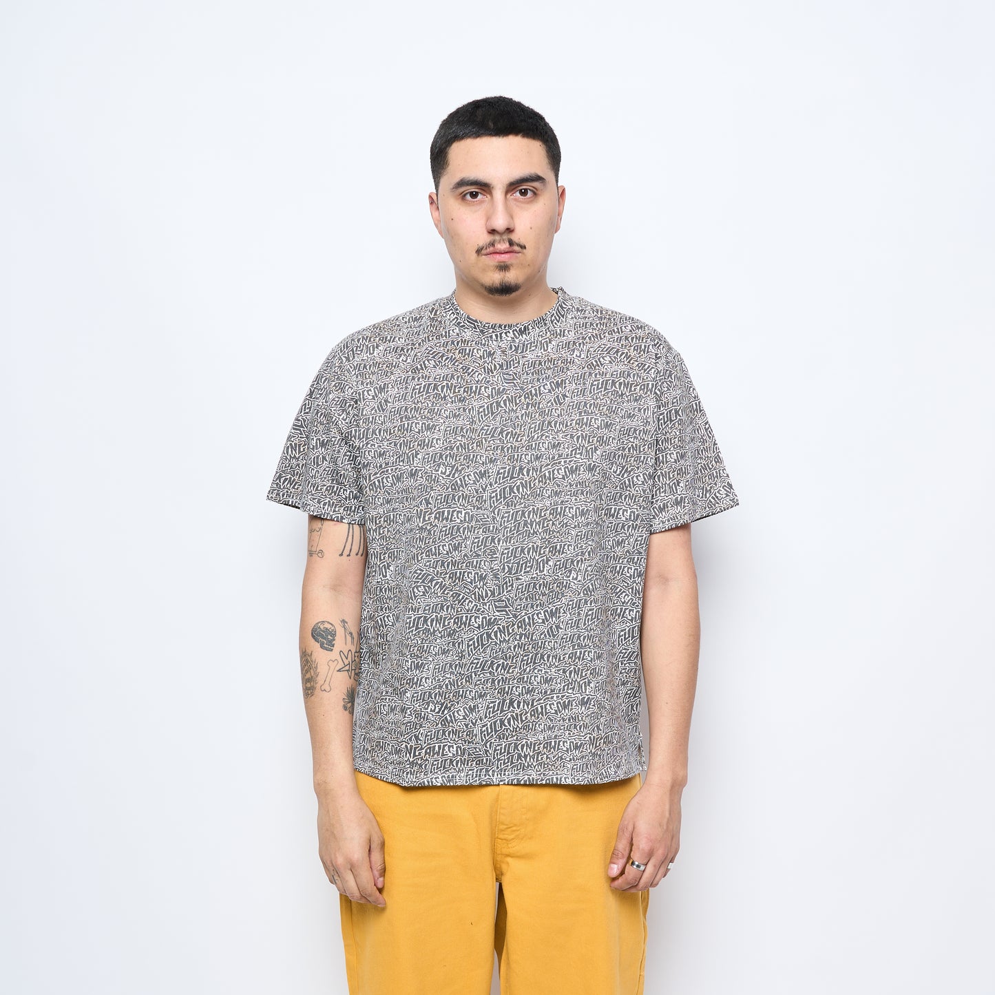 Fucking Awesome Burnt Sticker Stamp Tee (AOP)