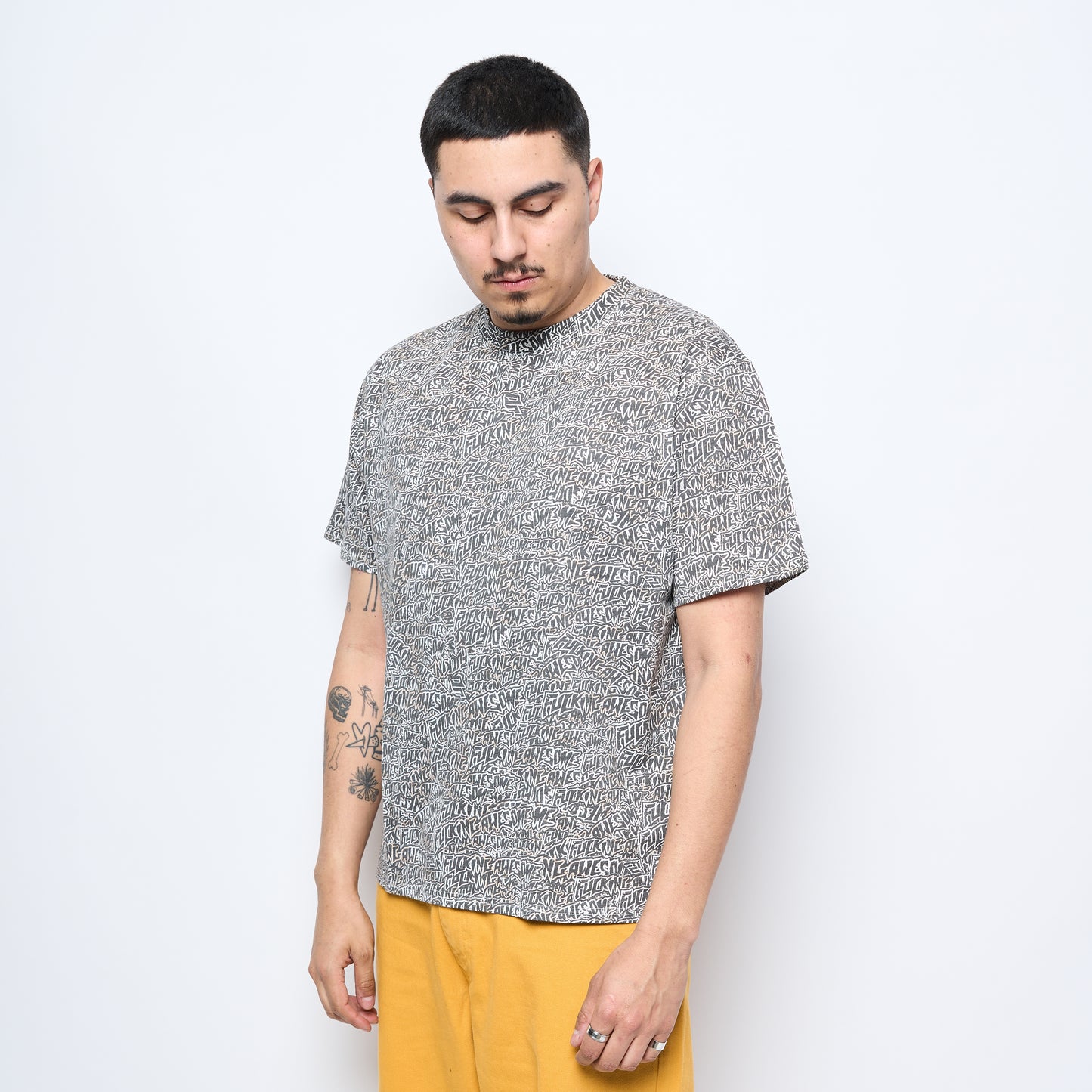 Fucking Awesome Burnt Sticker Stamp Tee (AOP)