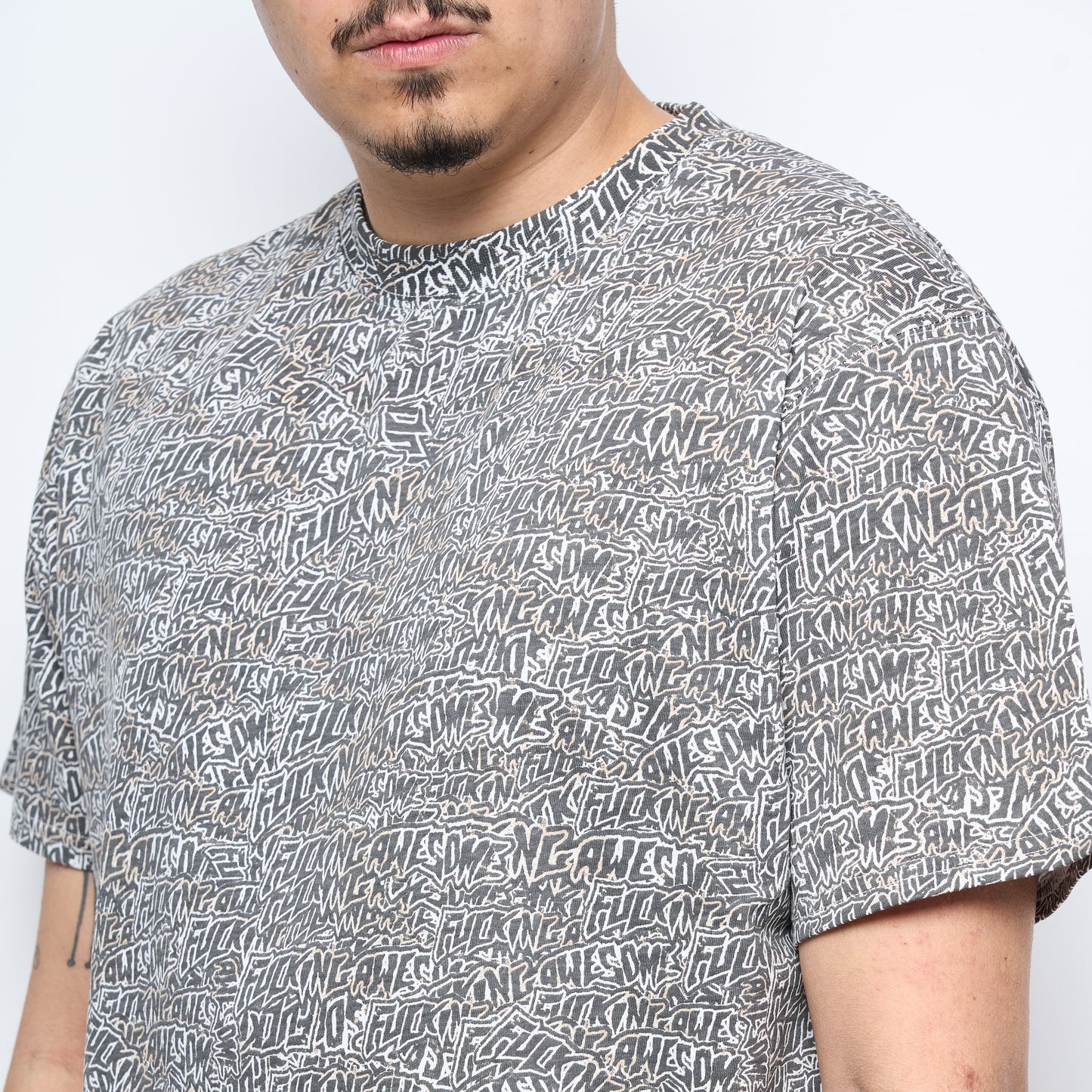 Fucking Awesome Burnt Sticker Stamp Tee (AOP)