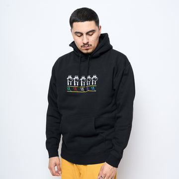 Fucking Awesome Spike Repeat Embroidered Hoodie (Black)