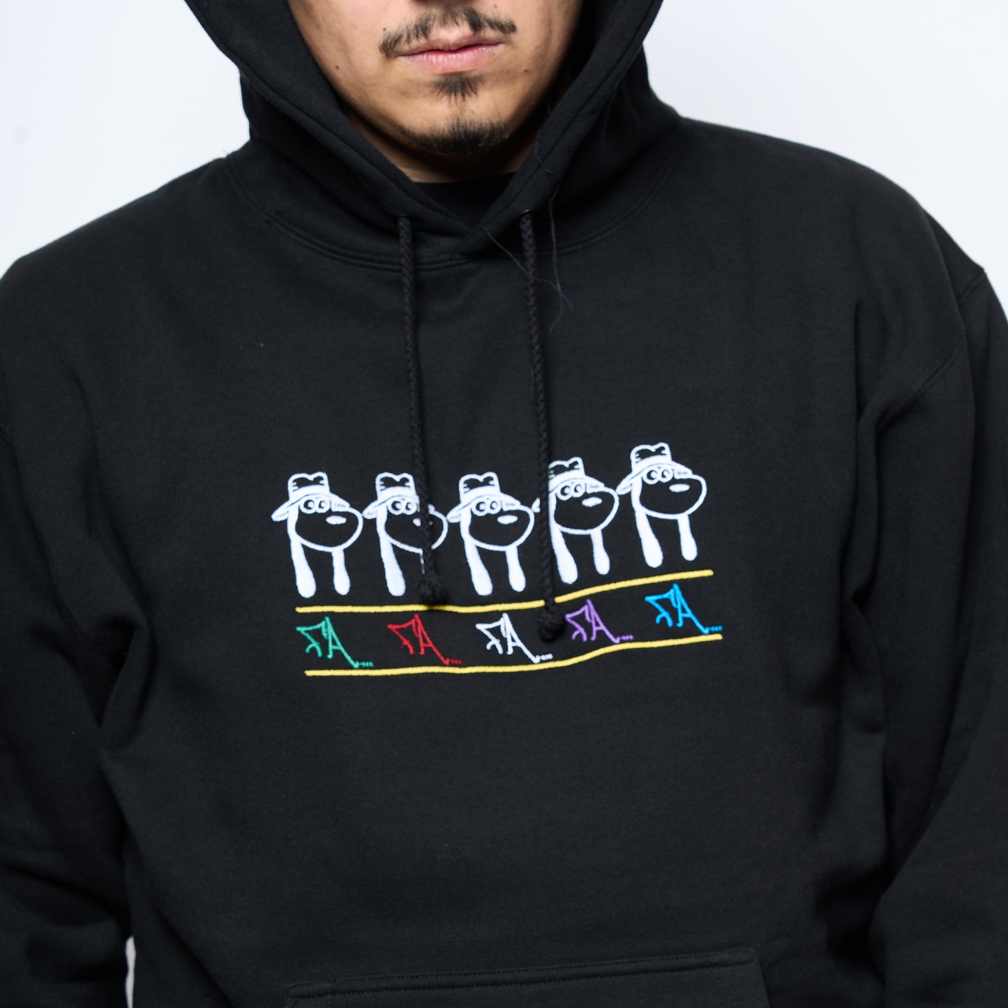 Fucking Awesome Spike Repeat Embroidered Hoodie (Black)