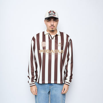 Goodies Sportive - Cocoa Vintage Football Tee (Chocolate/Ecru)