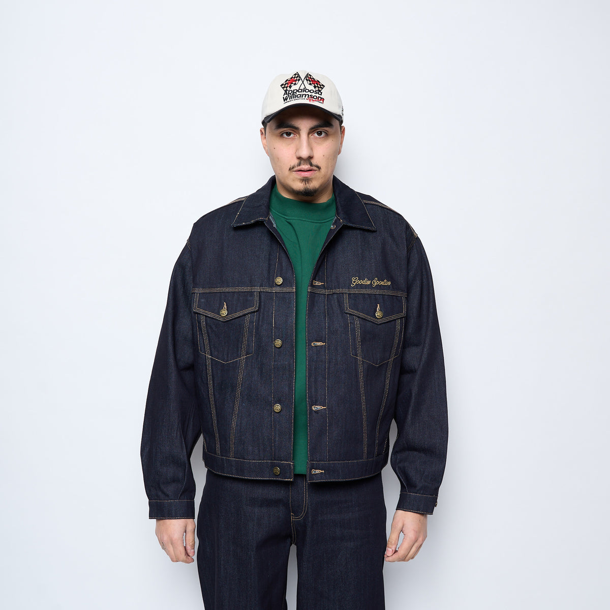 Goodies Sportive - Raw Denim Trucker Jacket (Denim Blue)