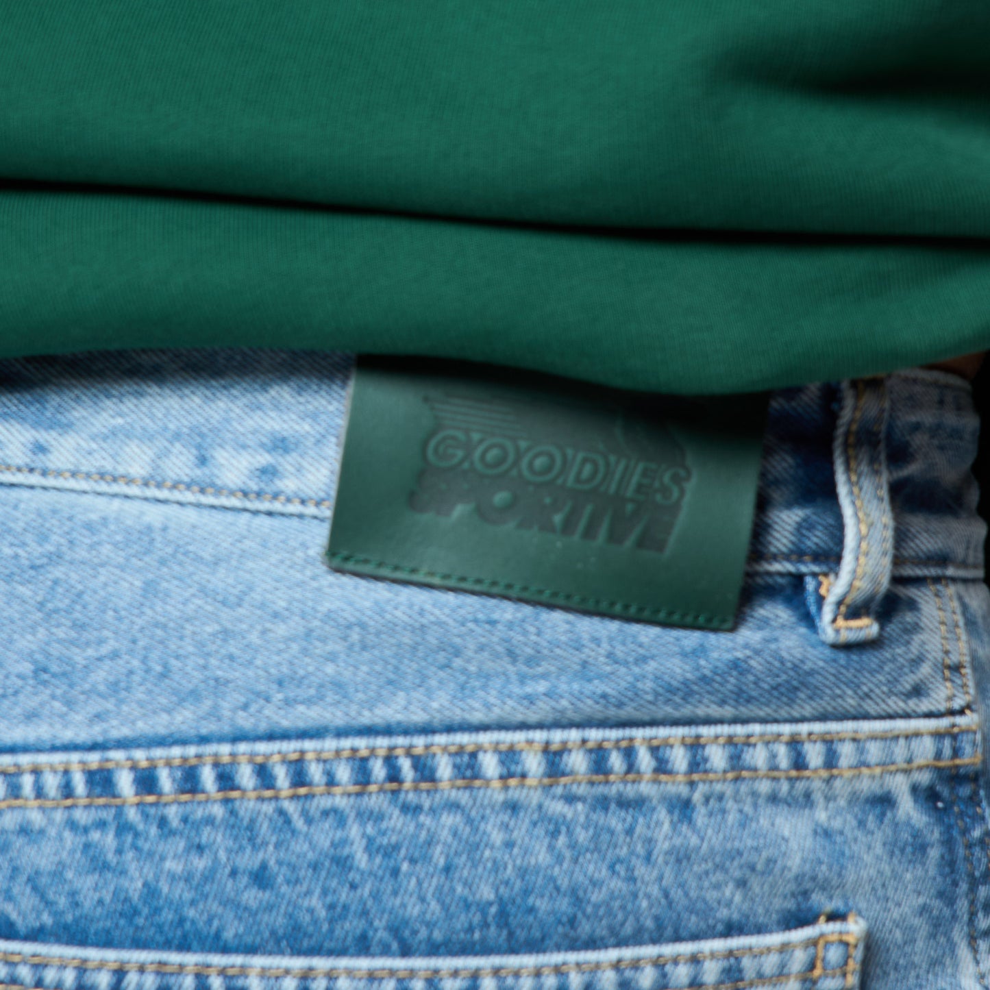 Goodies Sportive - Wide Legs Jeans (Stone Washed Denim)