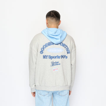 Goodies Sportive - Premium Two Tone Hoodie (Grey/Blue)