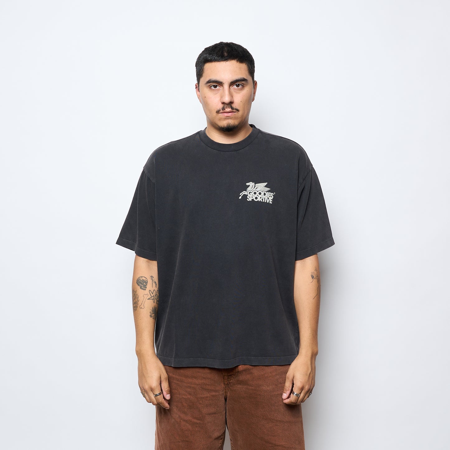 Goodies Sportive -Dusty Premium Pegasus T-shirt (Faded Black)