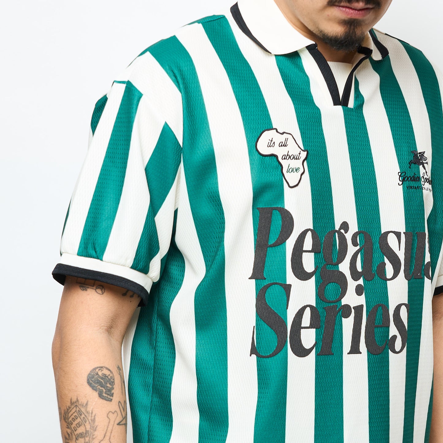 Goodies Sportive - About Love Football Tee (Green/Ecru)