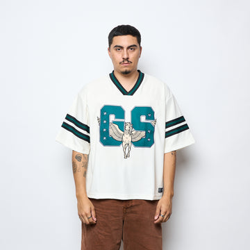 Goodies Sportive - Pegasus Boxy Sportswear Jersey T-Shirt (White/Green)