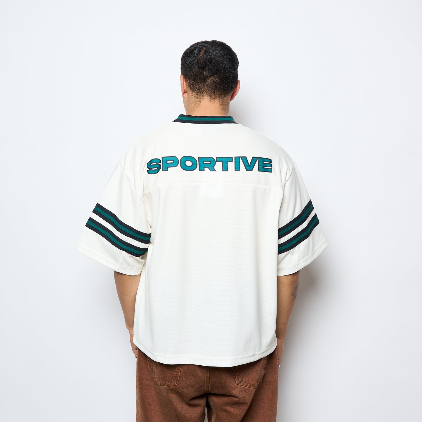 Goodies Sportive - Pegasus Boxy Sportswear Jersey T-Shirt (White/Green)
