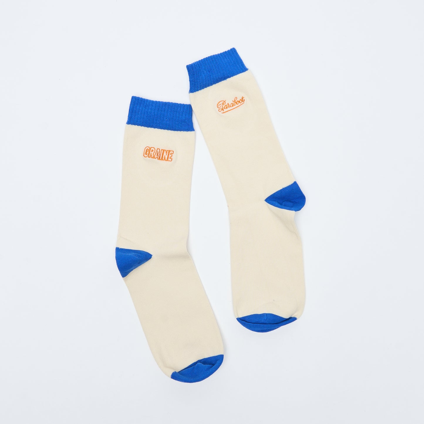 Graine x Paraboot - Socks (White/Blue)