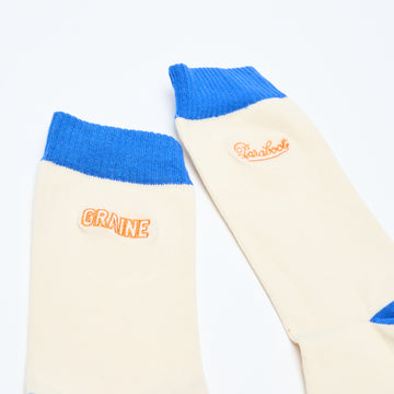 Graine x Paraboot - Socks (White/Blue)