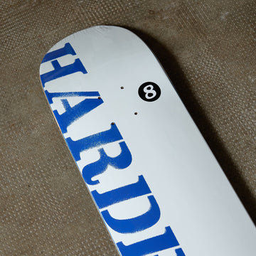 Hardbody Skateboards - Stencil Deck (White/Blue) 8