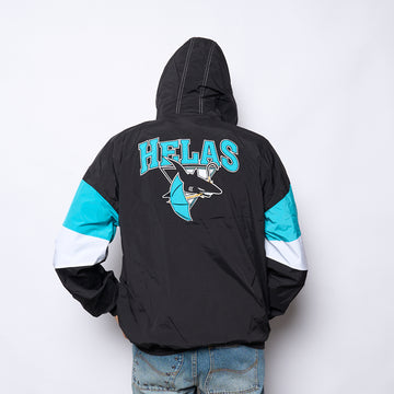 Hélas Cap Co - Requins Quarter Zip Jacket (Black)