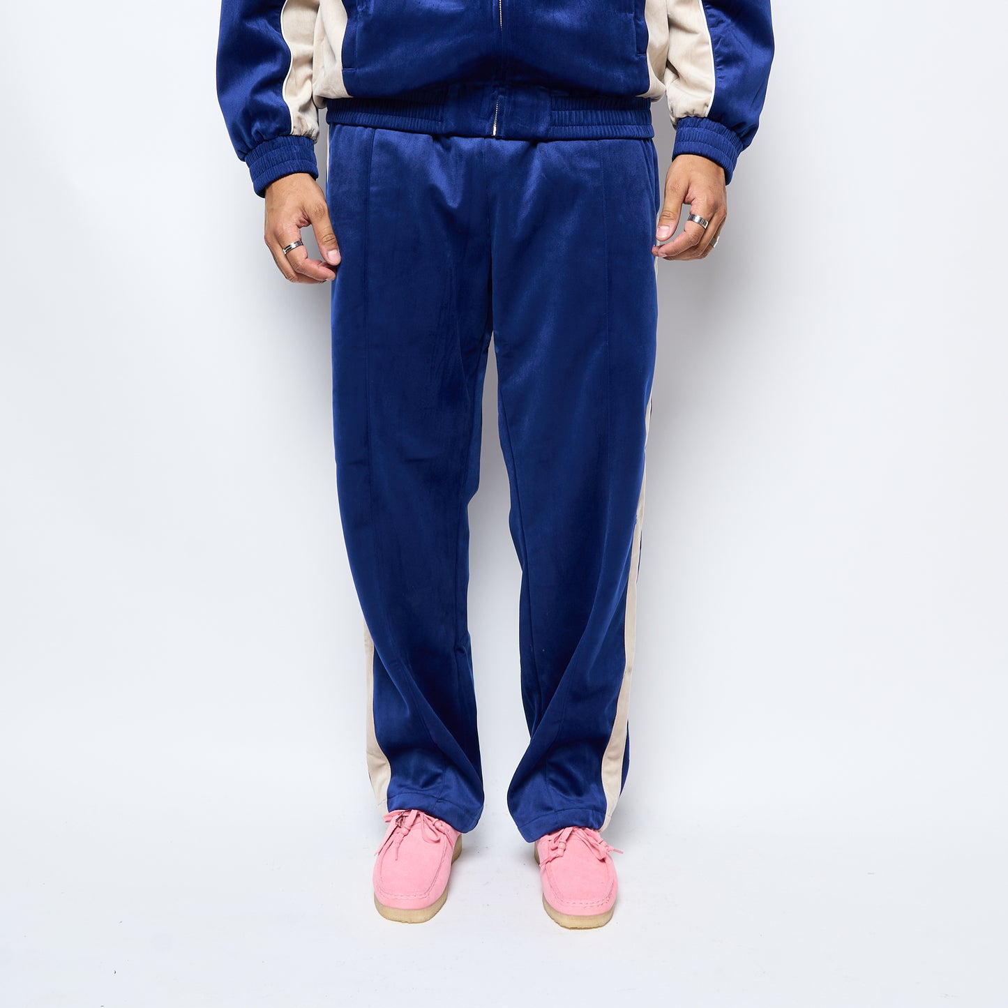 Helas Caps Co - Donny Tracksuit Pants (Navy/Beige)