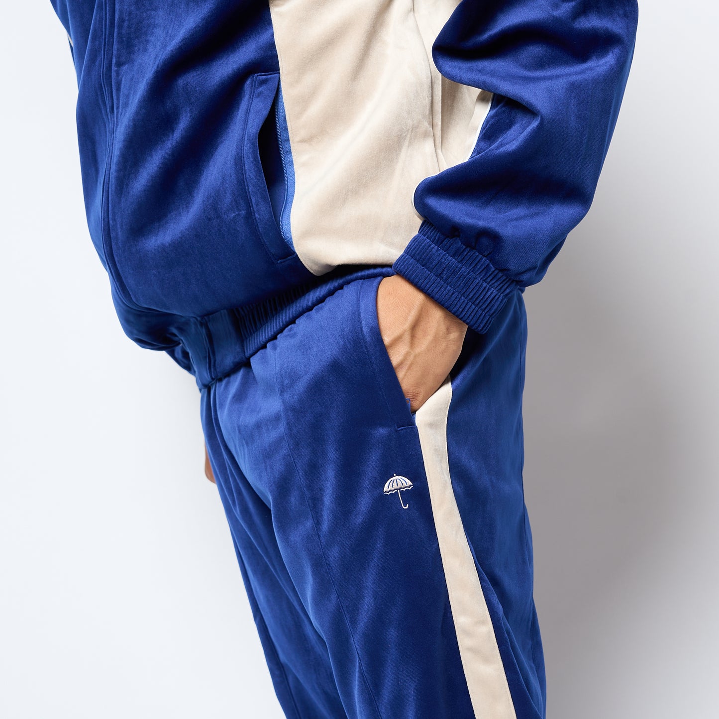 Helas Caps Co - Donny Tracksuit Pants (Navy/Beige)