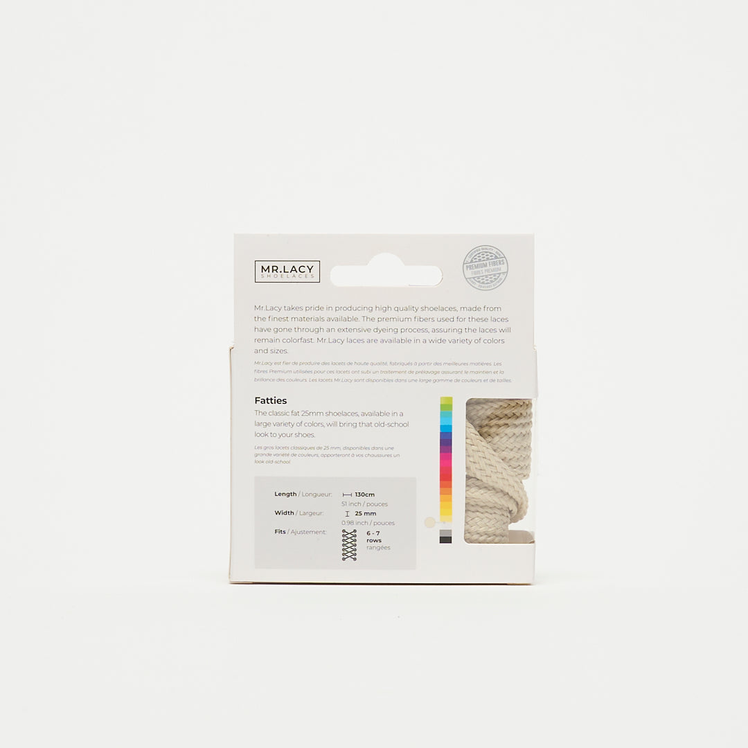 Lacets - Mr. Lacy - Fatties Laces (Cream)