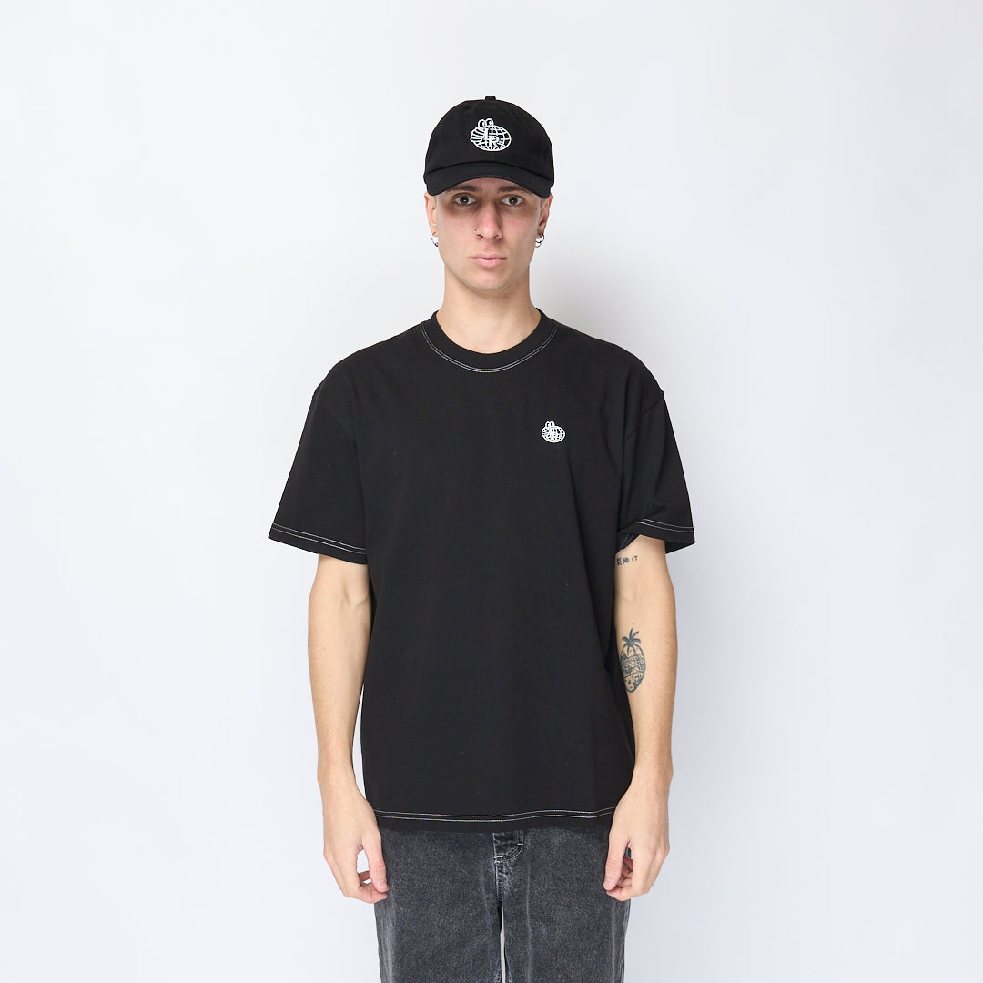 Last Resort AB - Small Atlas Contrast Stitch Tee (Black)