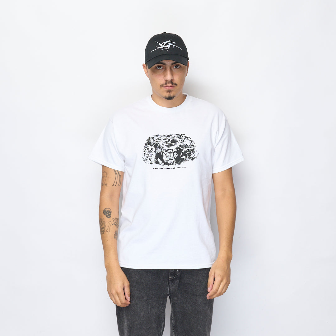 Limosine Skateboards - Brain Collage Tee (White)