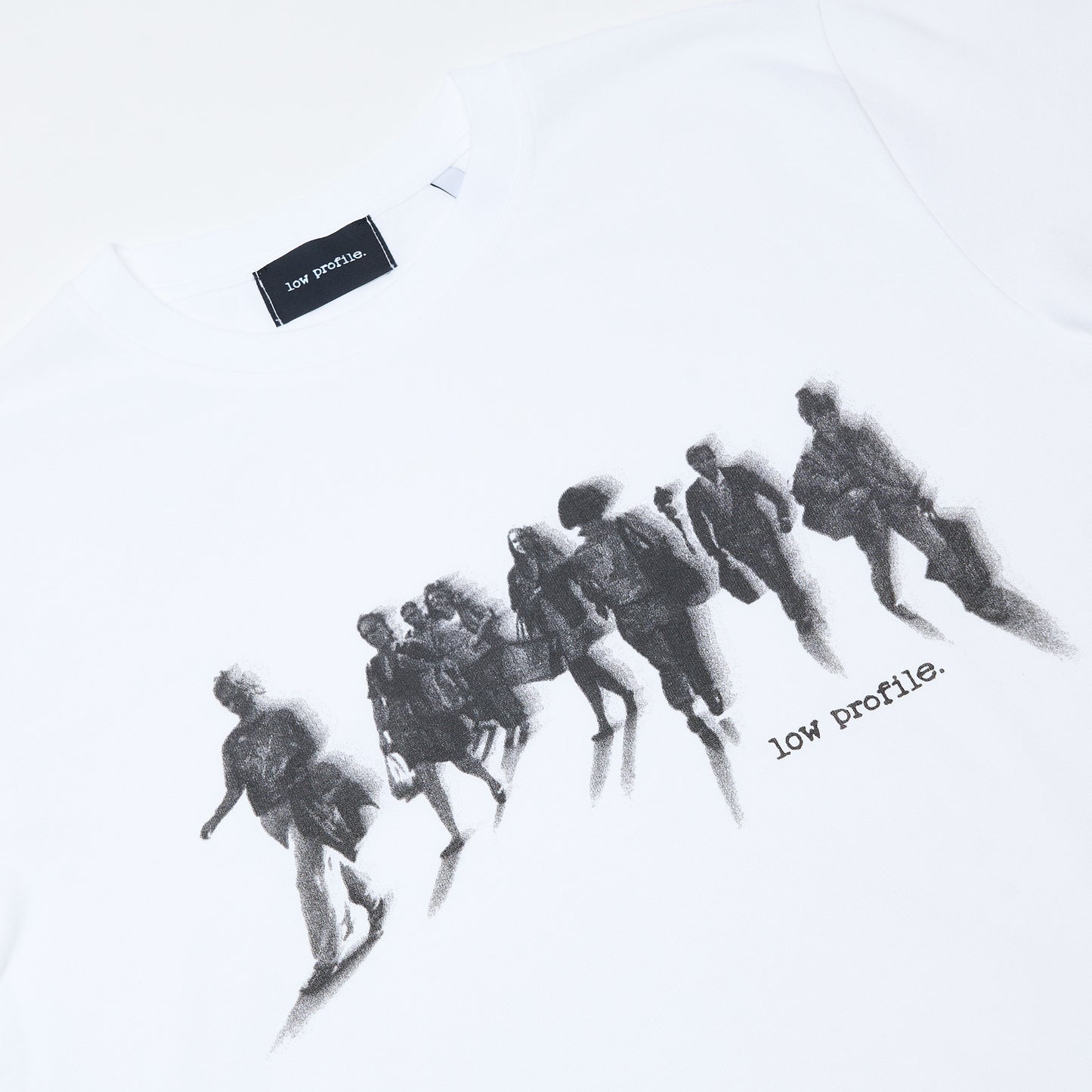 Low Profile Skateboard - Crowded Tee (White)