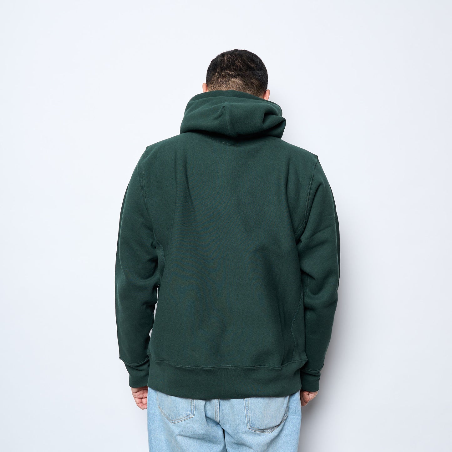 Milk x Champion - Hoodie Camo logo "Made in USA" (Pine Green)