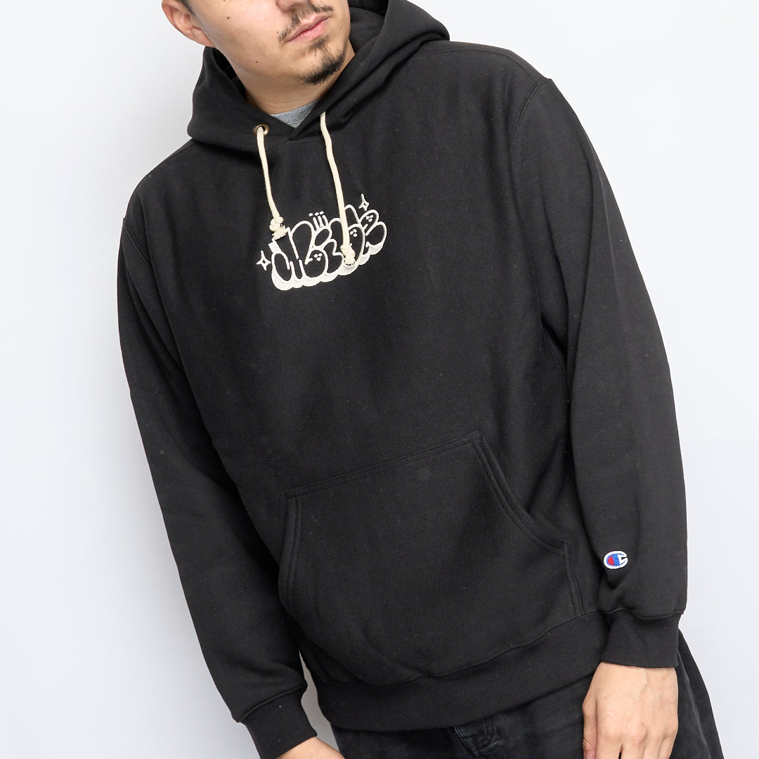 Milk x Champion - RW Hooded Sweatshirt Bubble (Black)