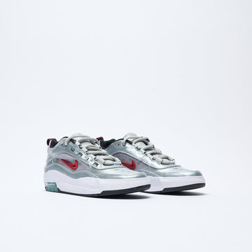 Nike SB - Air Max Ishod Premium "Silver Bullet" (Metallic Silver/Varsity Red)