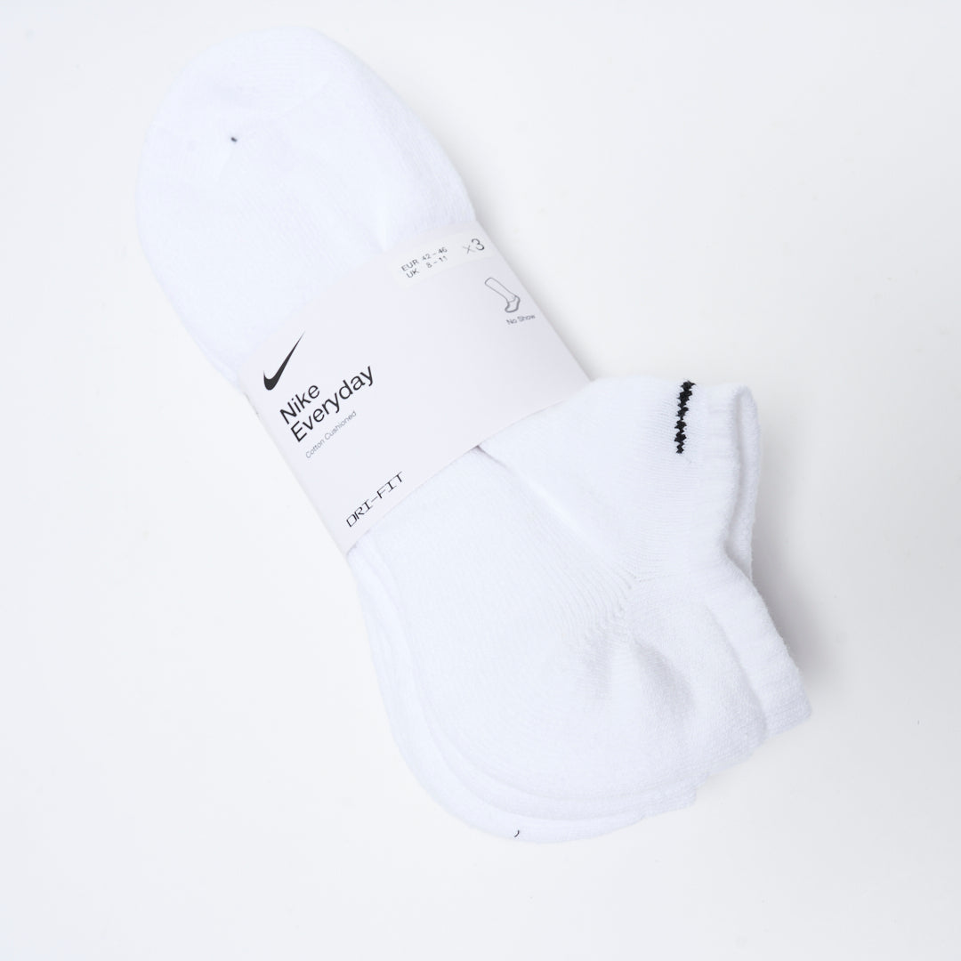 Nike - Everyday Cushioned Socks 3 Pack (White)