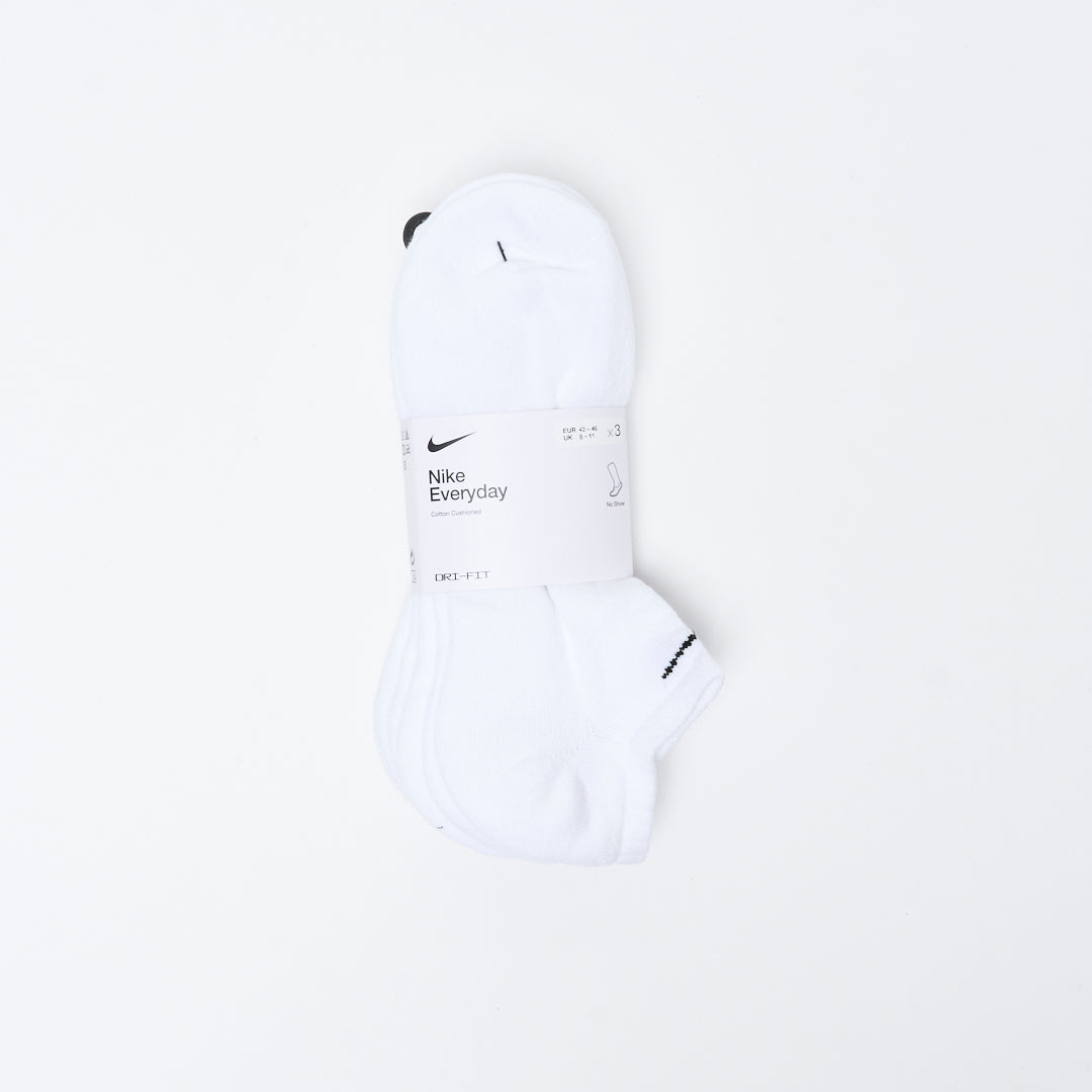 Nike - Everyday Cushioned Socks 3 Pack (White)