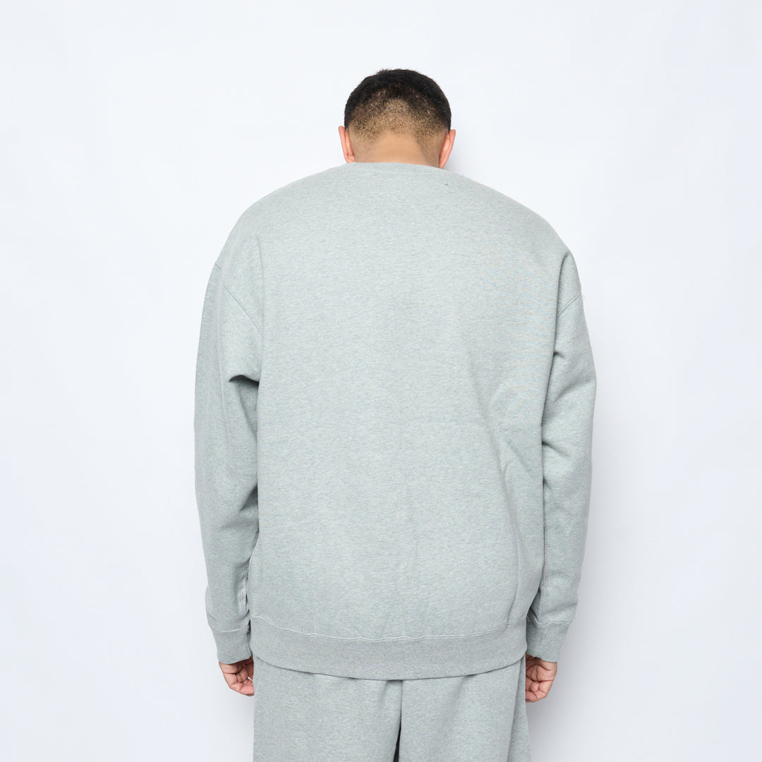 Nike Life - Solo Swoosh Crewneck (Dark Grey Heather/White)